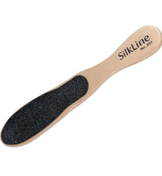 Silkline 2-Sided Foot File With Oak Wood Handle