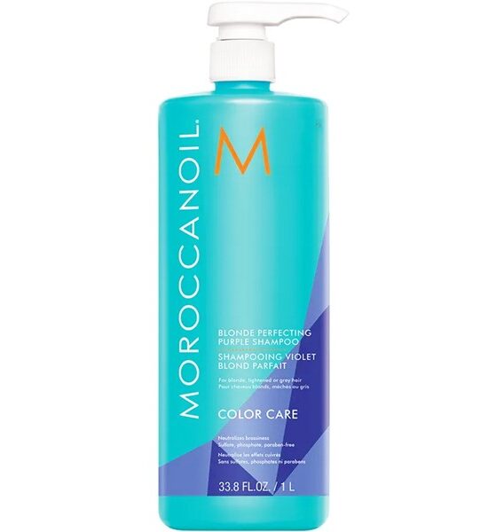 Moroccanoil Blonde Perfecting Purple Shampoo – 1L