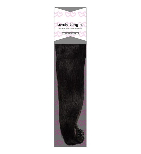 Lovely Lengths Clip-In Extensions 16 Inch 1 Black