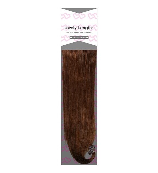 Lovely Lengths Clip-In Extensions 16 Inch 4 Medium Brown