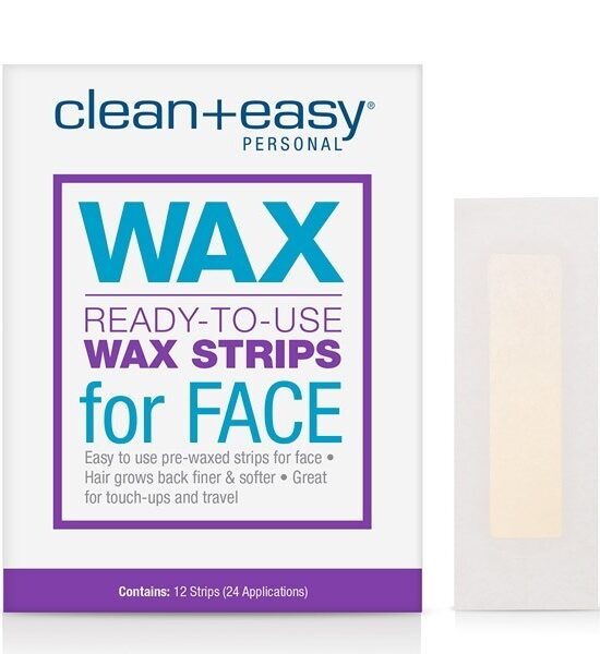 Clean+Easy Ready-To-Use Wax Strips for Face – 12pc