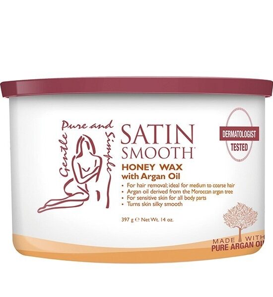 Satin Smooth Honey & Argan Oil Wax – 397g – SSW14HAG